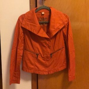 Orange Michael Kors assymetrical cotton jacket